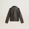 Bikerjacke für Jungen aus Distressed-Leder Bikerjacke für Jungen aus Distressed-Leder