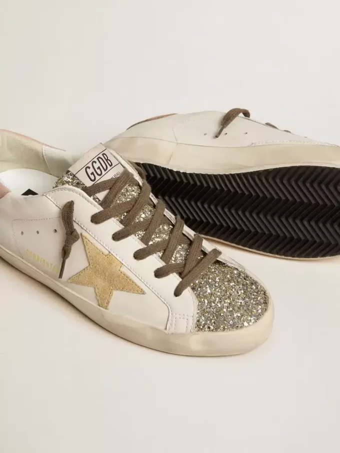 Bio-basierter Super-Star für Damen mit platinfarbener Glitzersohle