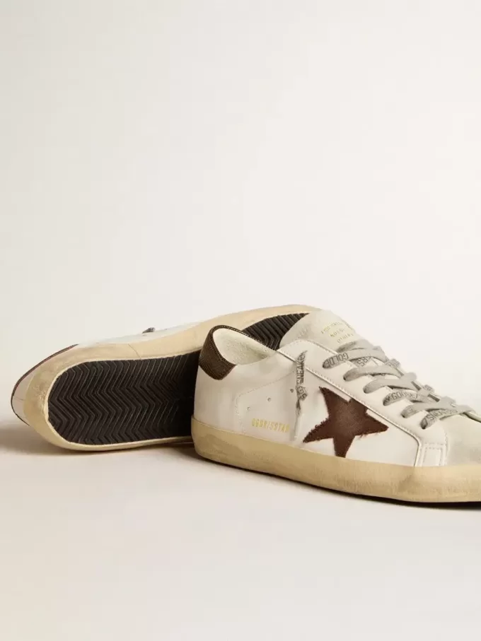 Bio-basierter Super-Star für Herren mit Canvas-Stern und dunkelbrauner Leder-Fersenlasche Bio-basierter Super-Star für Herren mit Canvas-Stern und dunkelbrauner Leder-Fersenlasche