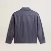 Blaue Herrenjacke aus Denim-Baumwolle mit Used-Look Blaue Herrenjacke aus Denim-Baumwolle mit Used-Look