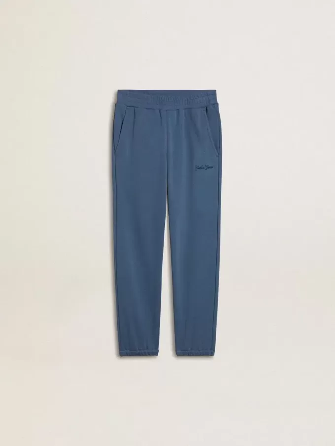 Blaue Jogginghose für Kinder mit Stickerei
