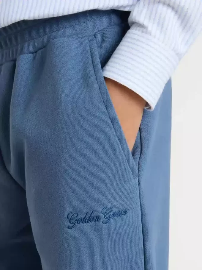 Blaue Jogginghose für Kinder mit Stickerei