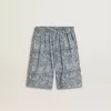 Blaue Shorts für Jungen mit weißem Aufdruck Blaue Shorts für Jungen mit weißem Aufdruck