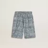 Blaue Shorts für Jungen mit weißem Aufdruck Blaue Shorts für Jungen mit weißem Aufdruck