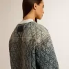 Blaue Steppjacke für Damen aus Baumwolldenim mit Used-Look Blaue Steppjacke für Damen aus Baumwolldenim mit Used-Look
