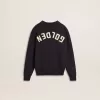 Blauer Pullover mit Rundhalsausschnitt für Jungen mit „Golden”-Schriftzug auf der Rückseite