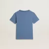 Blaues T-Shirt für Jungen mit weißem Aufdruck Blaues T-Shirt für Jungen mit weißem Aufdruck
