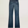 Bootcut-Jeans für Damen mit Vintage-Waschung und metallischen Details Bootcut-Jeans für Damen mit Vintage-Waschung und metallischen Details