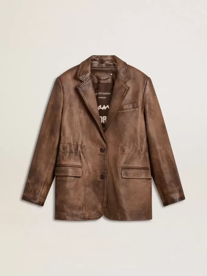 Braune Lederjacke für Damen Braune Lederjacke für Damen
