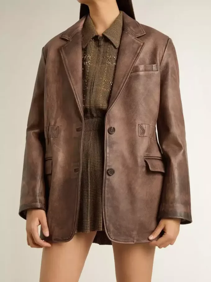 Braune Lederjacke für Damen Braune Lederjacke für Damen