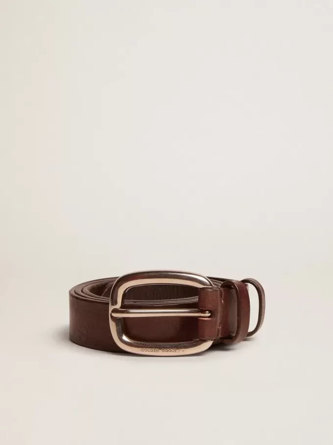 Brauner Houston-Gürtel aus gewaschenem Leder Brauner Houston-Gürtel aus gewaschenem Leder