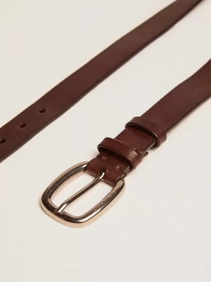 Brauner Houston-Gürtel aus gewaschenem Leder Brauner Houston-Gürtel aus gewaschenem Leder