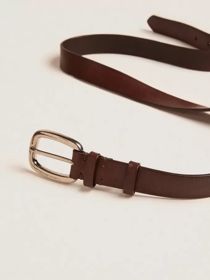 Brauner Houston-Gürtel aus gewaschenem Leder Brauner Houston-Gürtel aus gewaschenem Leder