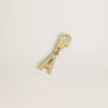 Buchstabe A-Anhänger aus goldfarbenem Messing mit Kristallen