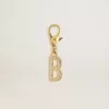 Buchstabe B-Anhänger aus goldfarbenem Messing mit Kristallen Buchstabe B-Anhänger aus goldfarbenem Messing mit Kristallen