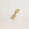 Buchstabe B-Anhänger aus goldfarbenem Messing mit Kristallen Buchstabe B-Anhänger aus goldfarbenem Messing mit Kristallen