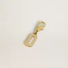 Buchstabe D-Anhänger aus goldfarbenem Messing mit Kristallen