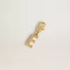 Buchstabe E-Anhänger aus goldfarbenem Messing mit Kristallen