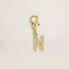 Buchstabe N-Anhänger aus goldfarbenem Messing mit Kristallen