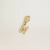 Buchstabe N-Anhänger aus goldfarbenem Messing mit Kristallen