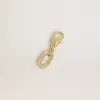 Buchstabe O-Anhänger aus goldfarbenem Messing mit Kristallen