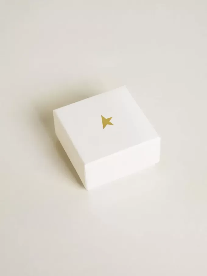 Buchstabe C-Anhänger aus goldfarbenem Messing mit Kristallen