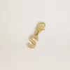 Buchstabe S-Anhänger aus goldfarbenem Messing mit Kristallen