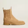 Chelsea-Stiefel aus tabakfarbenem Wildleder