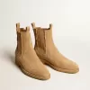 Chelsea-Stiefel aus tabakfarbenem Wildleder