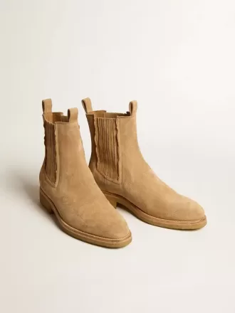 Chelsea-Stiefel aus tabakfarbenem Wildleder