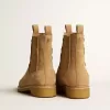 Chelsea-Stiefel aus tabakfarbenem Wildleder