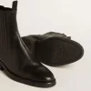 Chelsea-Stiefel für Damen aus schwarzem Leder Chelsea-Stiefel für Damen aus schwarzem Leder