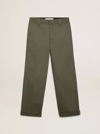 Chinos in Militärgrün aus der Golden Collection