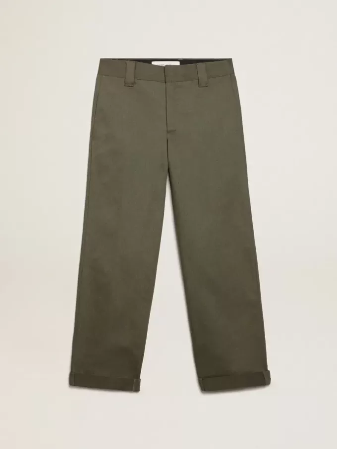 Chinos in Militärgrün aus der Golden Collection