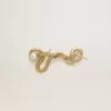 CNY antikgoldene Anstecknadel in Schlangenform