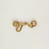 CNY antikgoldene Anstecknadel in Schlangenform