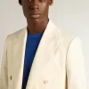 Cremefarbener Zweireiher-Blazer für Herren Cremefarbener Zweireiher-Blazer für Herren