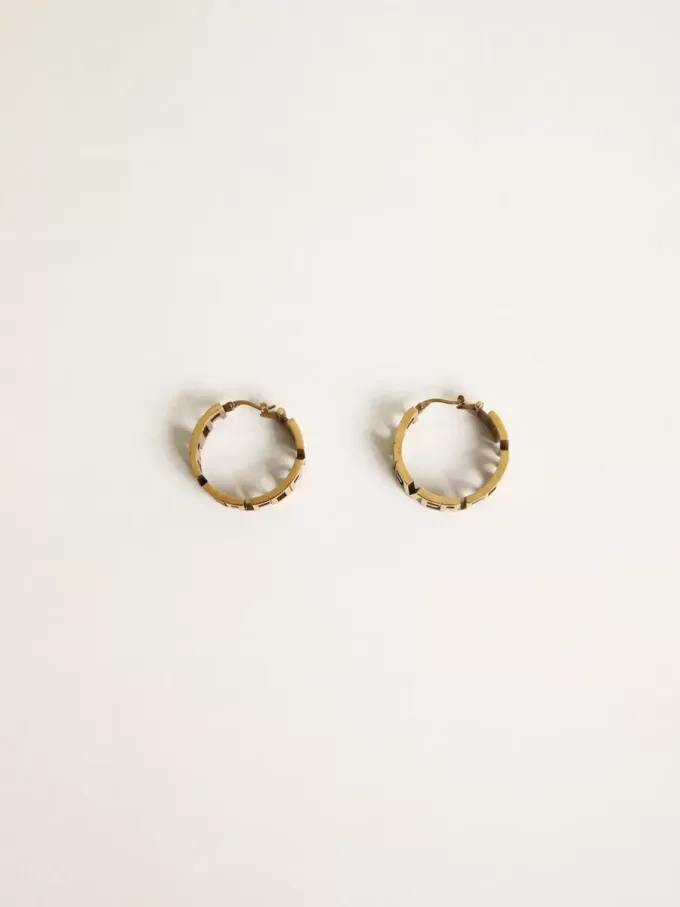 Creolen in Antikgold mit Forever For You-Schriftzug Creolen in Antikgold mit Forever For You-Schriftzug