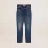 Cropped-Jeans für Damen mit mittlerer Waschung Cropped-Jeans für Damen mit mittlerer Waschung