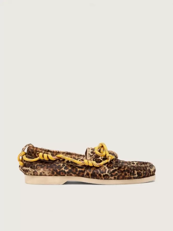 Herren-Cruise-Loafer aus Ponyfell mit Leopardenmuster