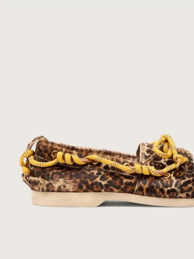 Herren-Cruise-Loafer aus Ponyfell mit Leopardenmuster