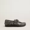 Cruise Teen Loafer aus schwarzem Leder mit Used-Look Cruise Teen Loafer aus schwarzem Leder mit Used-Look
