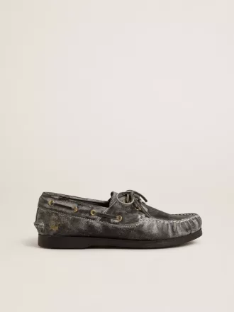Cruise Teen Loafer aus schwarzem Leder mit Used-Look