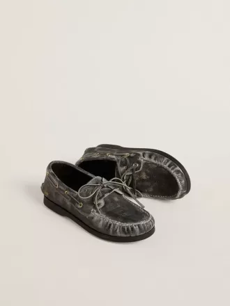 Cruise Teen Loafer aus schwarzem Leder mit Used-Look