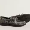 Cruise Teen Loafer aus schwarzem Leder mit Used-Look Cruise Teen Loafer aus schwarzem Leder mit Used-Look