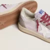 Damen Ball Star LTD aus lila Nylon mit weißem Lederstern und Wildledereinsätzen
