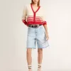Damen-Bermudashorts aus Denim mit Used-Effekt Damen-Bermudashorts aus Denim mit Used-Effekt