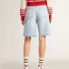 Damen-Bermudashorts aus Denim mit Used-Effekt Damen-Bermudashorts aus Denim mit Used-Effekt