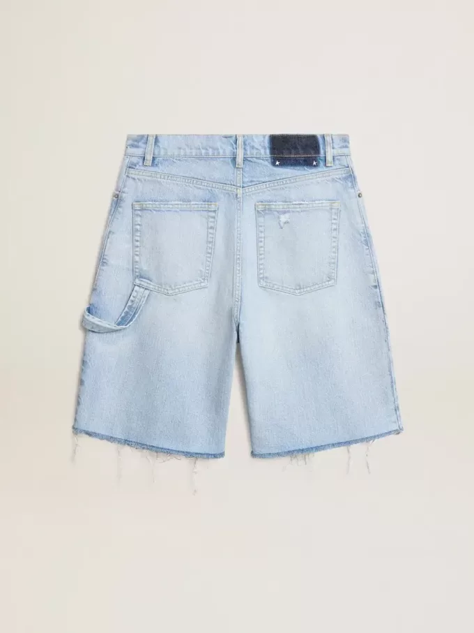 Damen-Bermudashorts aus Denim mit Used-Effekt Damen-Bermudashorts aus Denim mit Used-Effekt