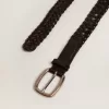 Damen-Gürtel aus schwarzem Leder